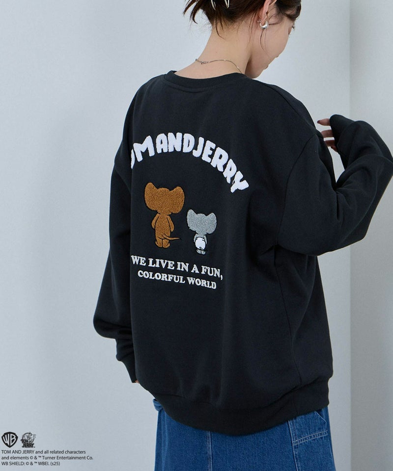 Tom and Jerry ジェリー タフィー サガラ刺繍トレーナー メンズ商品画像-16