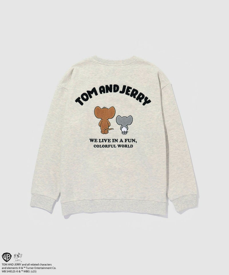 Tom and Jerry ジェリー タフィー サガラ刺繍トレーナー メンズ商品画像-24