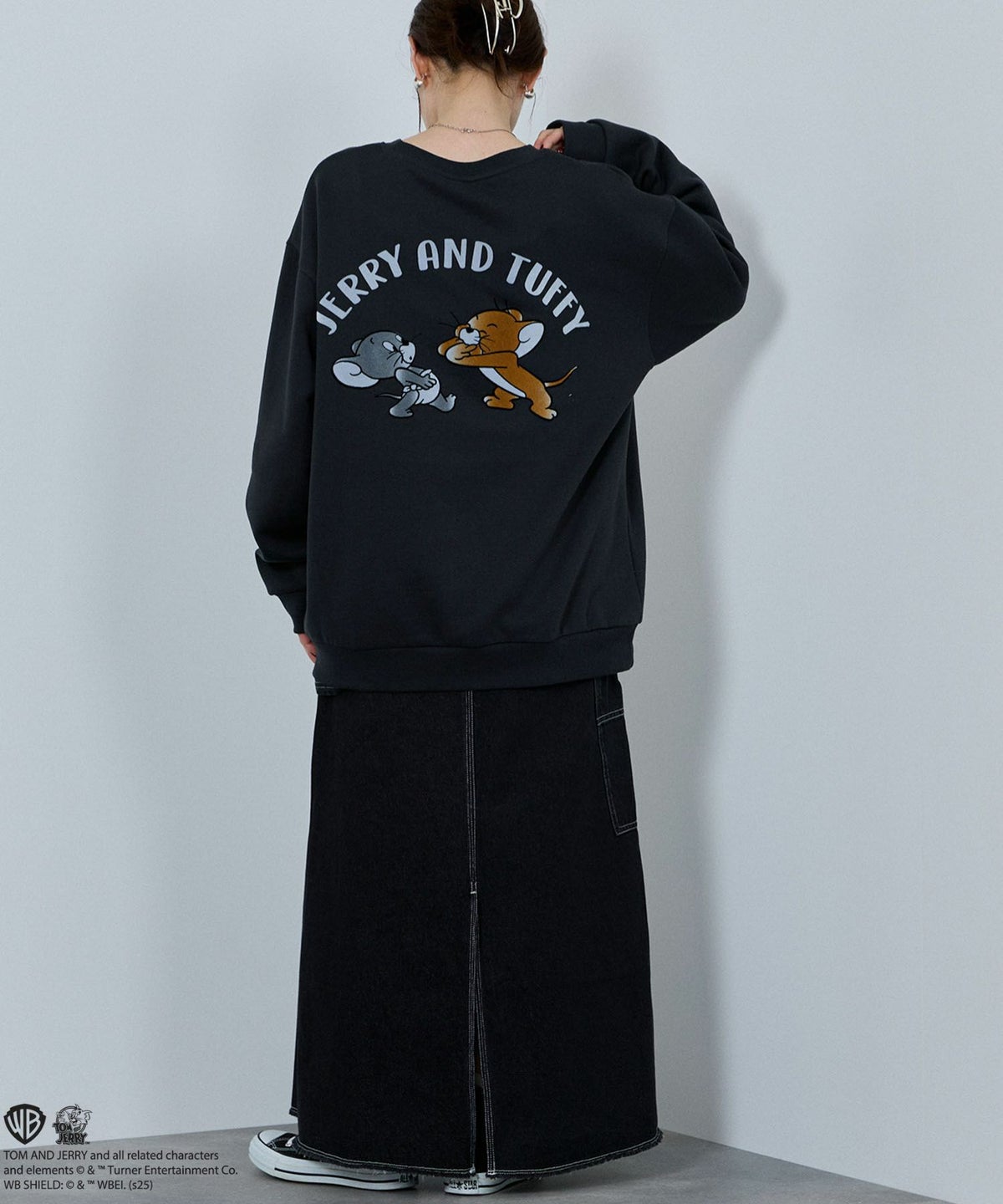 Tom and Jerry ジェリー タフィー フロッキートレーナー メンズ