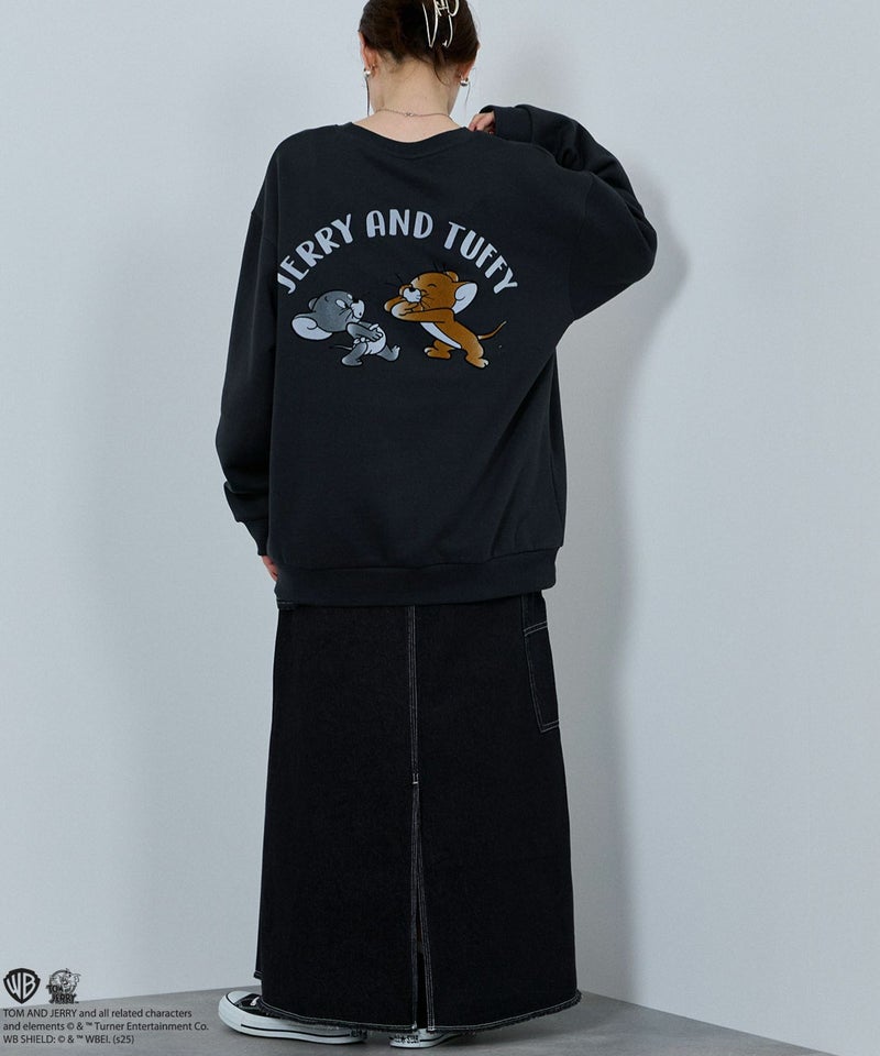 Tom and Jerry ジェリー タフィー フロッキートレーナー メンズ商品画像-6