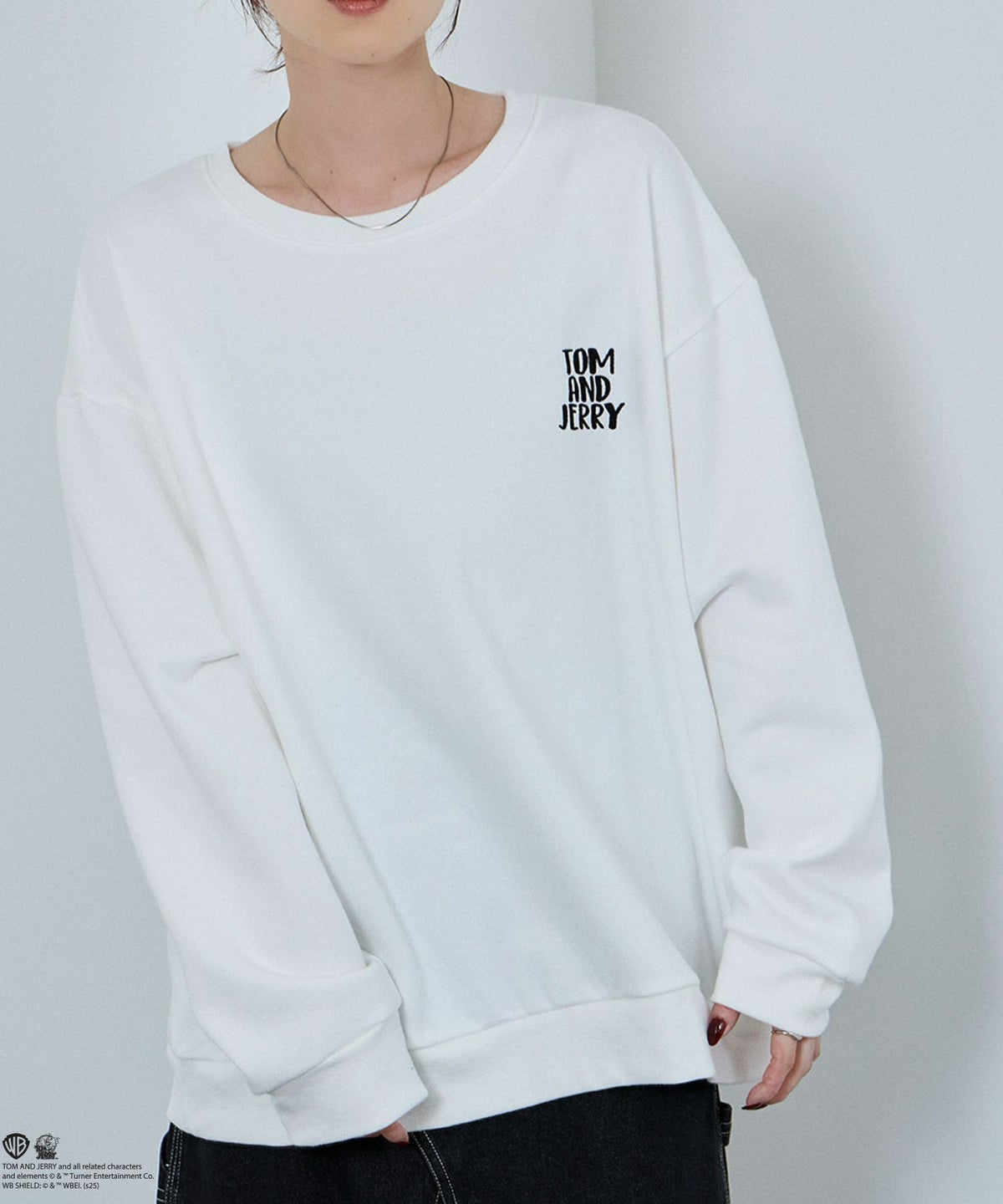 Tom and Jerry ジェリー タフィー フロッキートレーナー メンズ