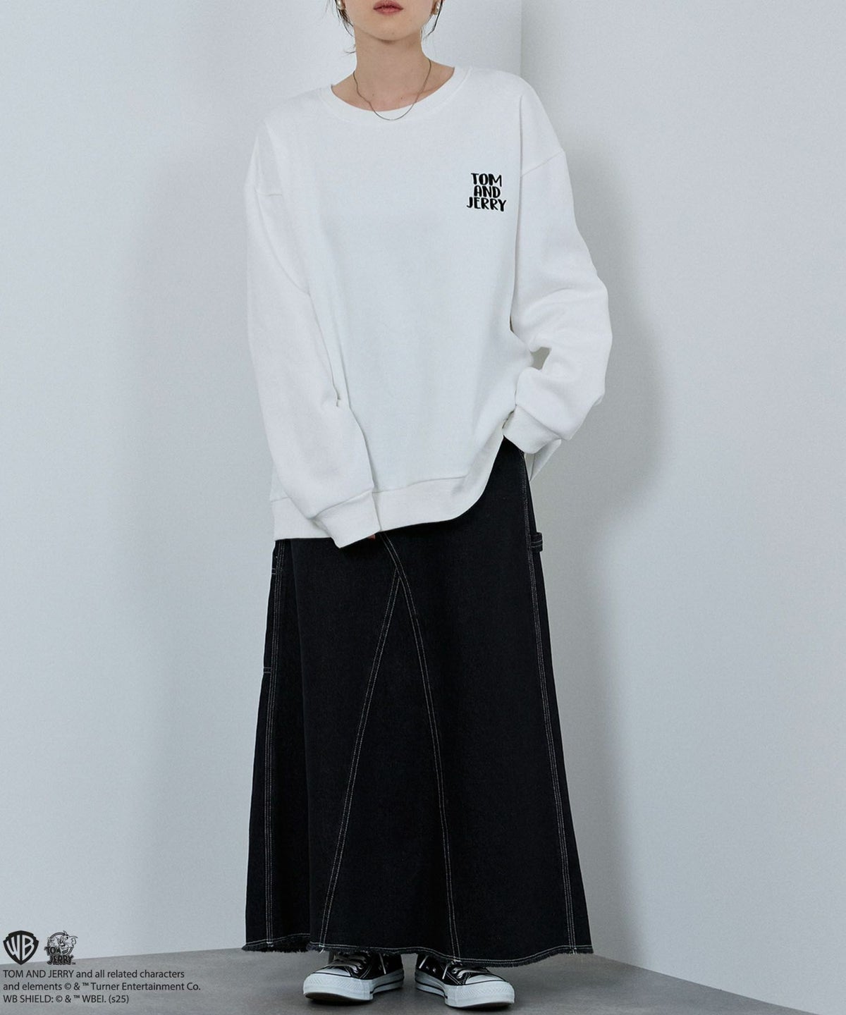 Tom and Jerry ジェリー タフィー フロッキートレーナー メンズ