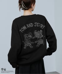 Tom and Jerry ジェリー タフィー 合皮トレーナー メンズ