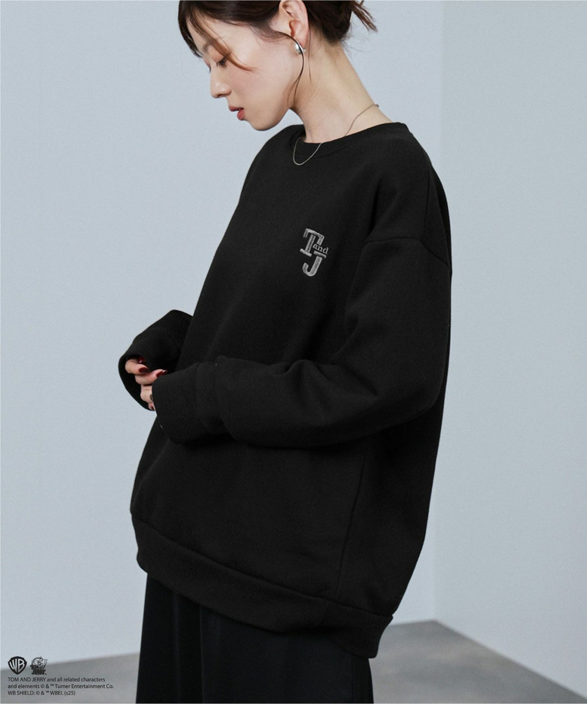 Tom and Jerry ジェリー タフィー 合皮トレーナー メンズ