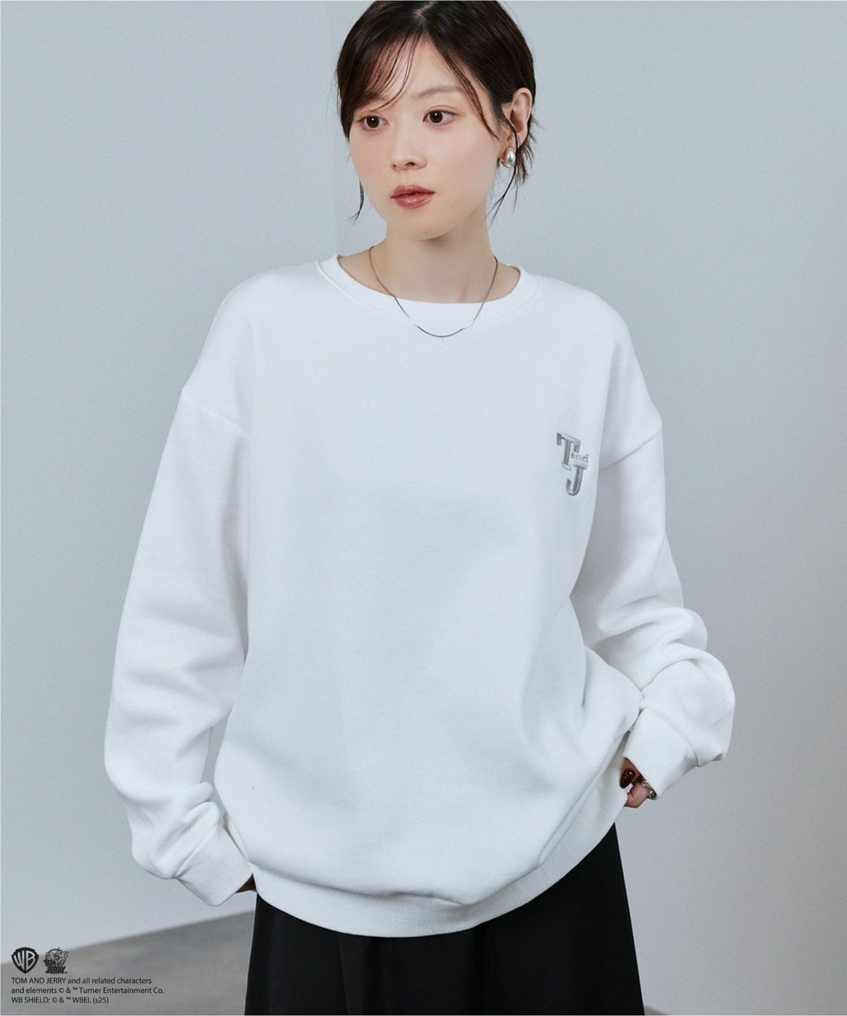 Tom and Jerry ジェリー タフィー 合皮トレーナー メンズ