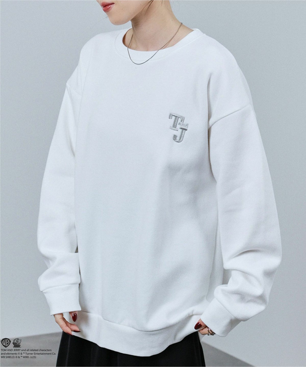 Tom and Jerry ジェリー タフィー 合皮トレーナー メンズ