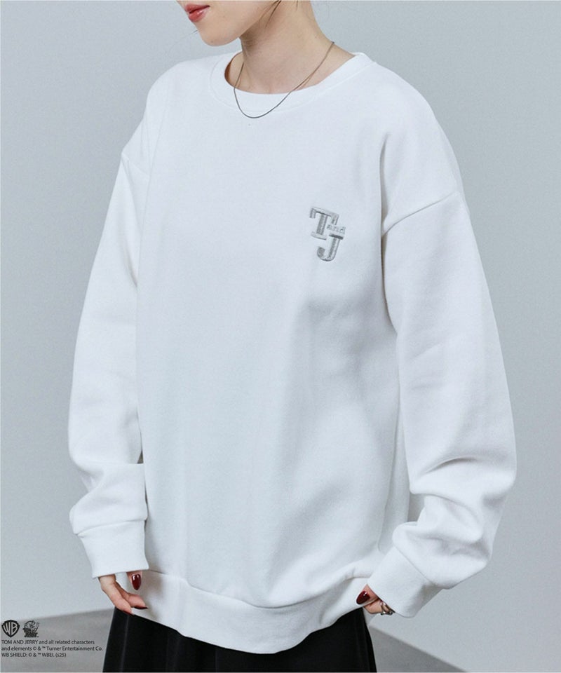 Tom and Jerry ジェリー タフィー 合皮トレーナー メンズ商品画像-9