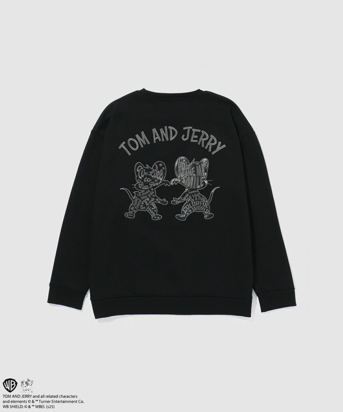 Tom and Jerry ジェリー タフィー 合皮トレーナー メンズ