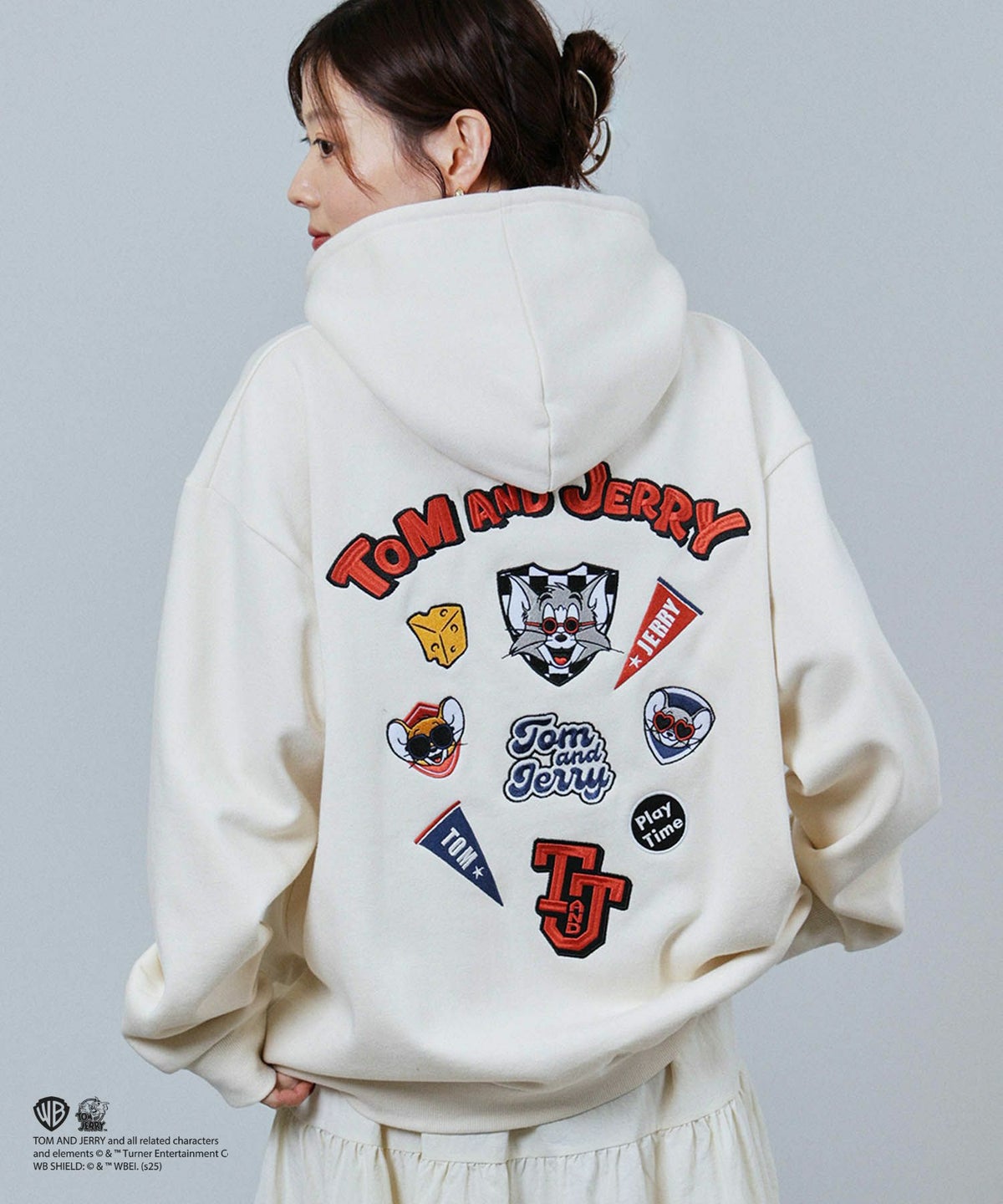 Tom and Jerry アイコン刺繍パーカー メンズ