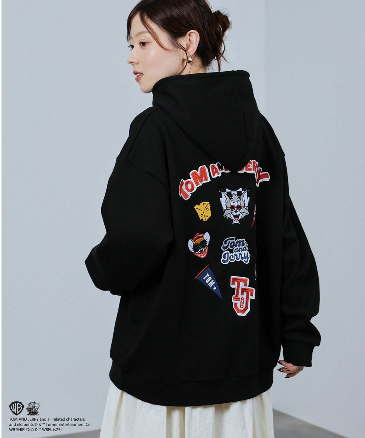 Tom and Jerry アイコン刺繍パーカー メンズ