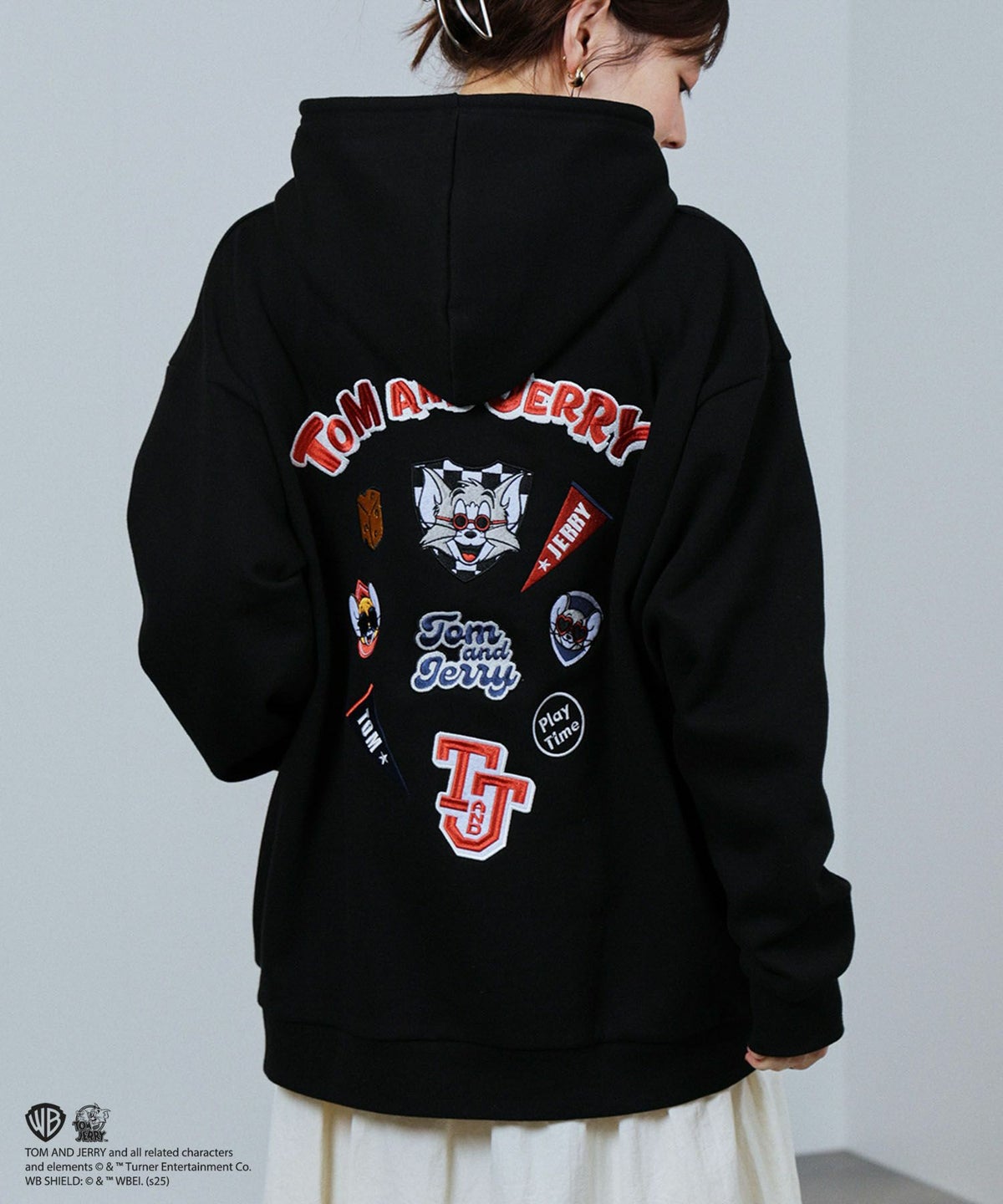 Tom and Jerry アイコン刺繍パーカー メンズ