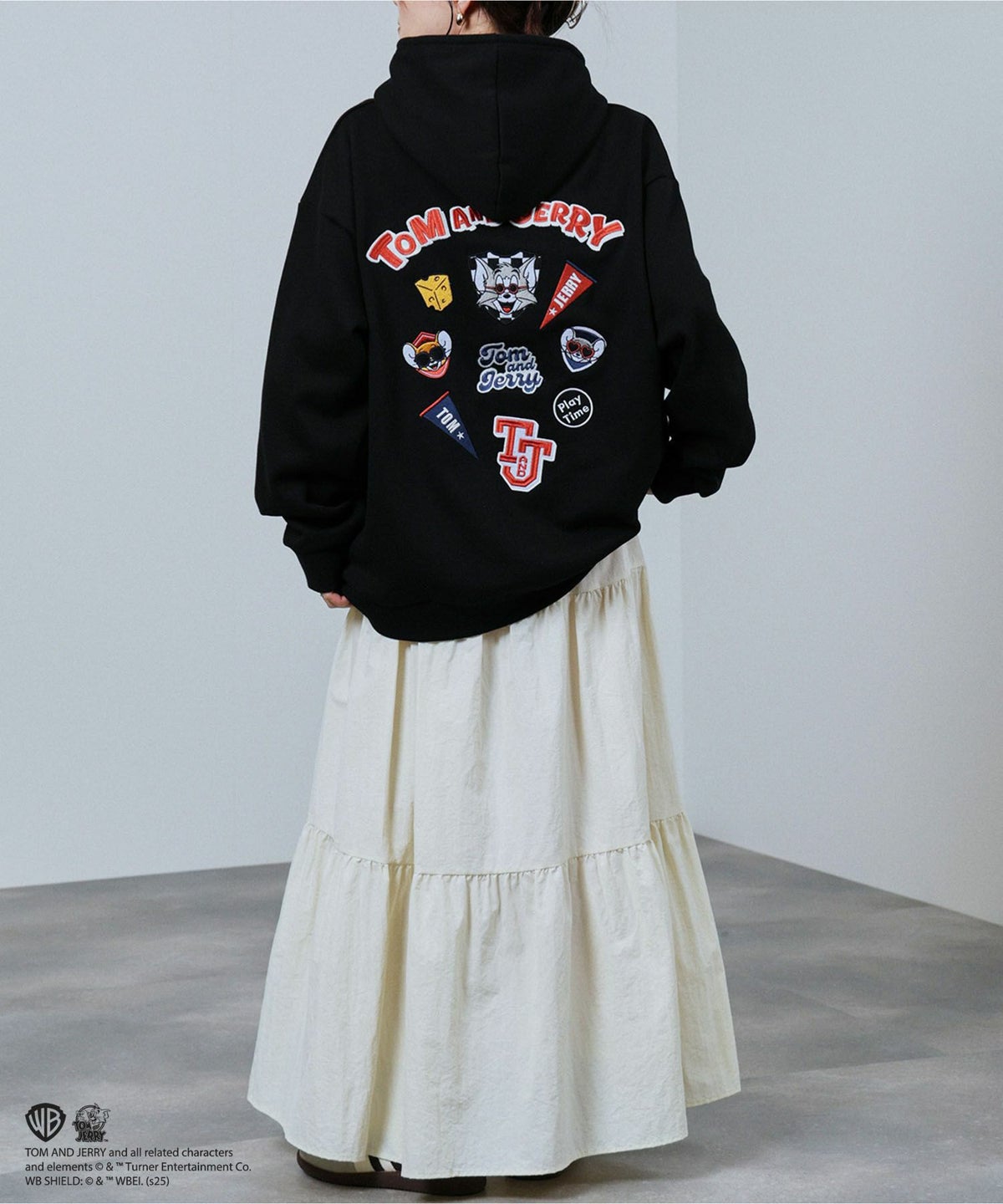 Tom and Jerry アイコン刺繍パーカー メンズ