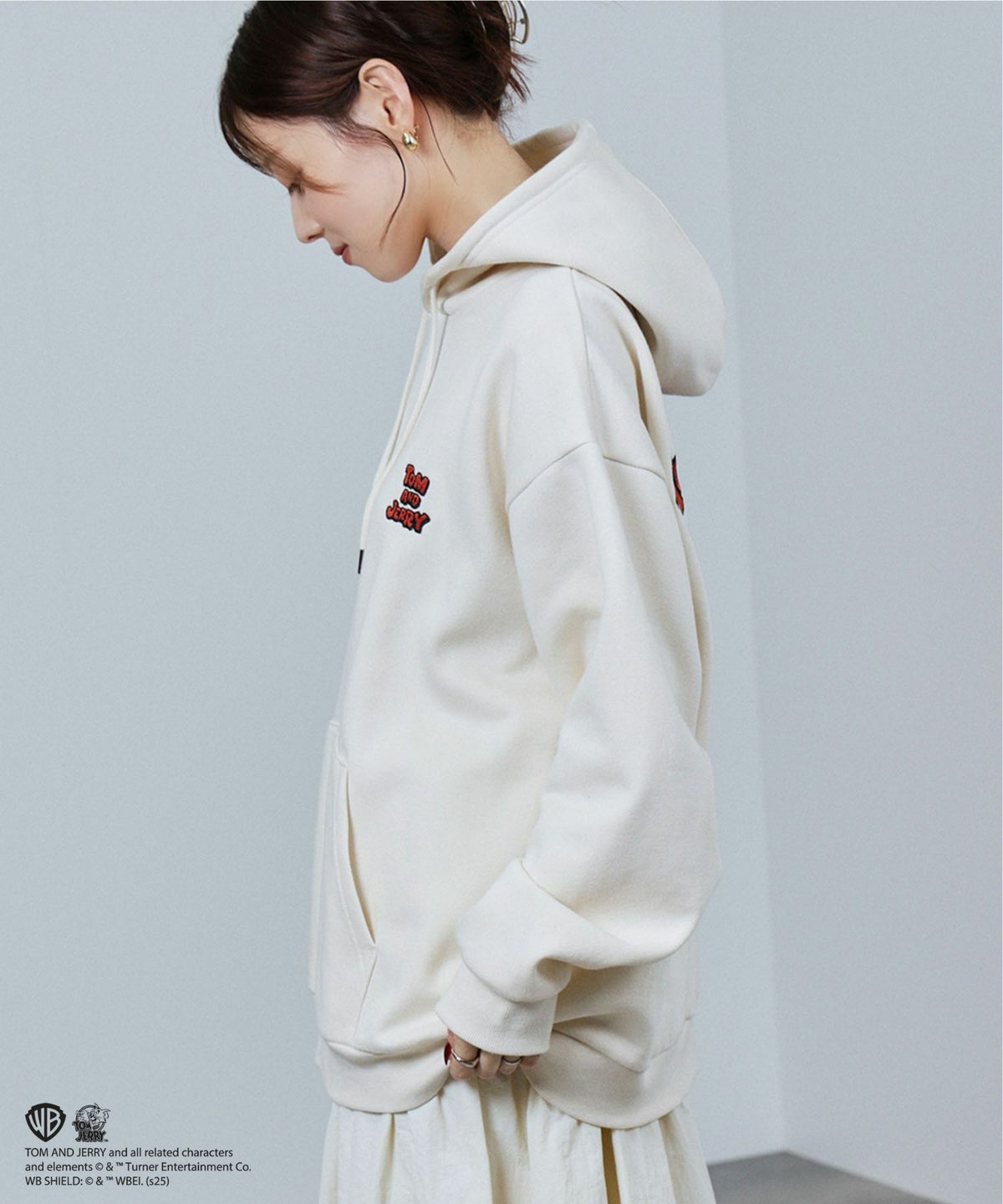 Tom and Jerry アイコン刺繍パーカー メンズ