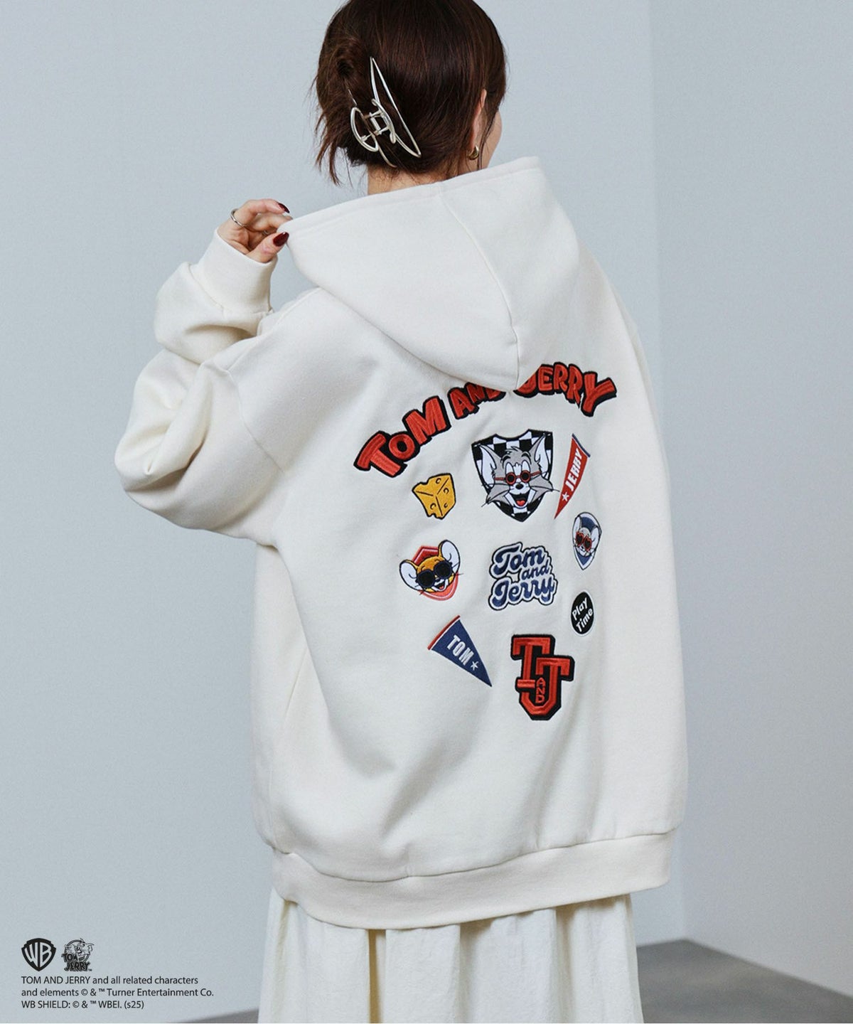 Tom and Jerry アイコン刺繍パーカー メンズ