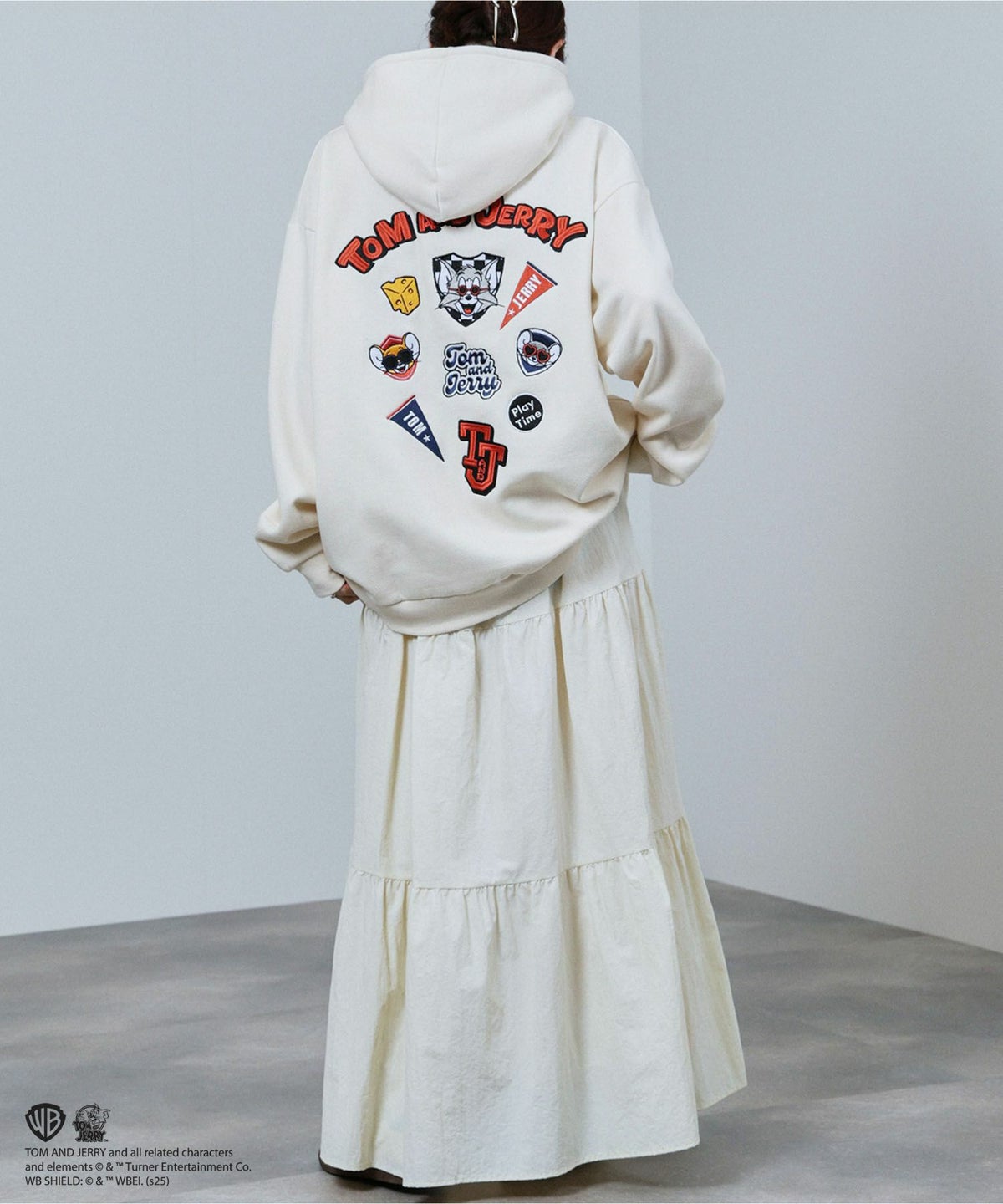 Tom and Jerry アイコン刺繍パーカー メンズ