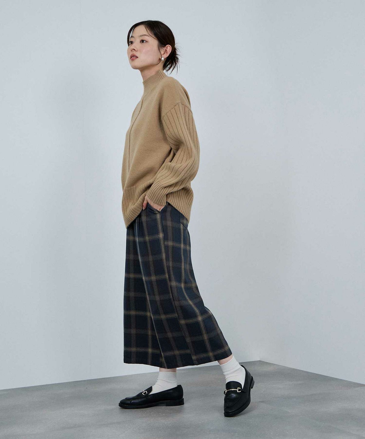 nAvy ワイドクロップドパンツ レディース