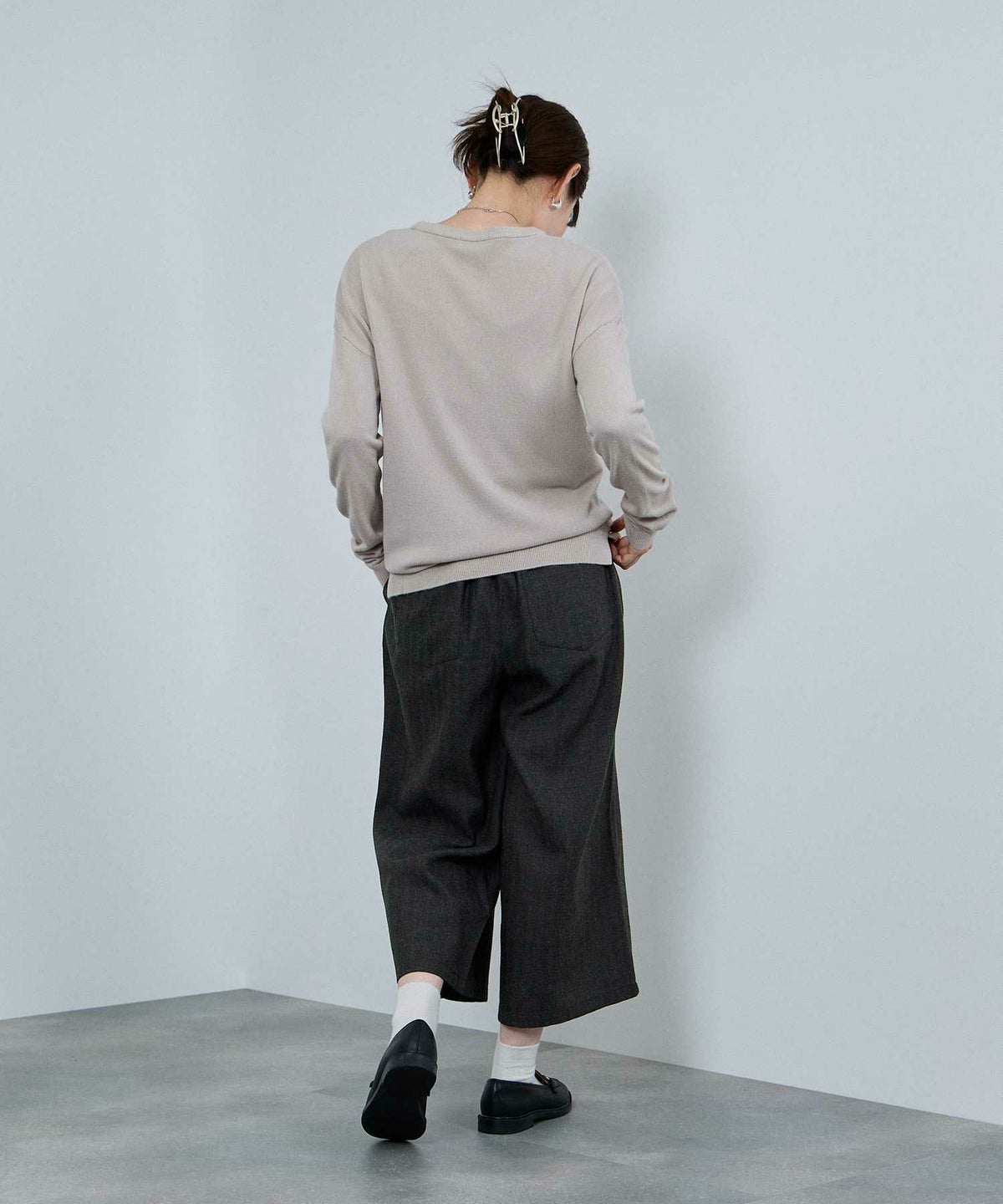 nAvy ワイドクロップドパンツ レディース