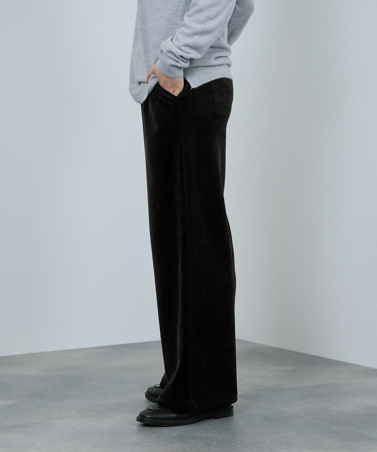 nAvy MAC HEAT コーデュロイ裏ベロアワイドパンツ レディース