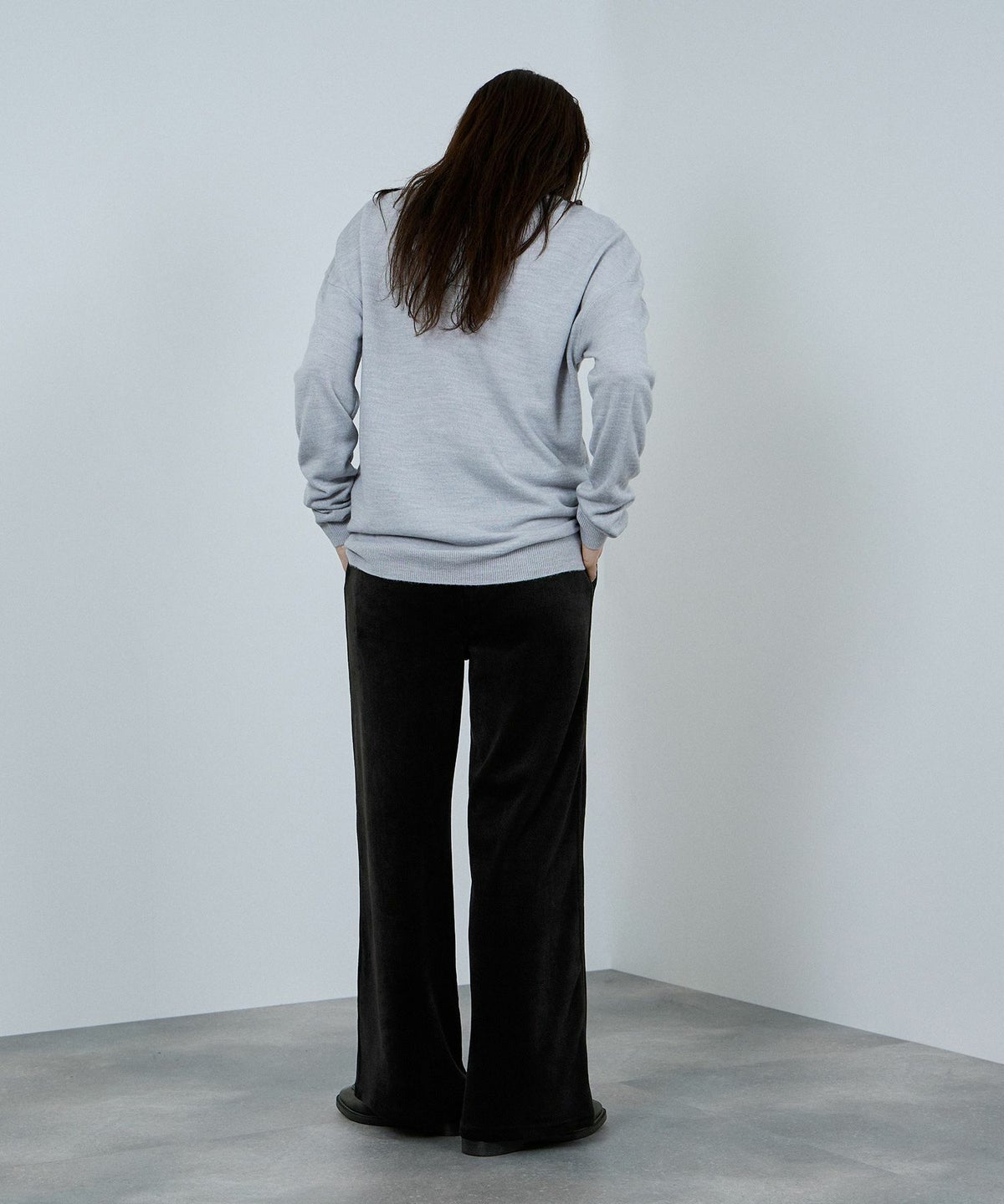 nAvy MAC HEAT コーデュロイ裏ベロアワイドパンツ レディース