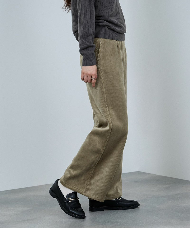 nAvy  MAC HEAT コーデュロイ裏ベロアワイドパンツ レディース商品画像-13