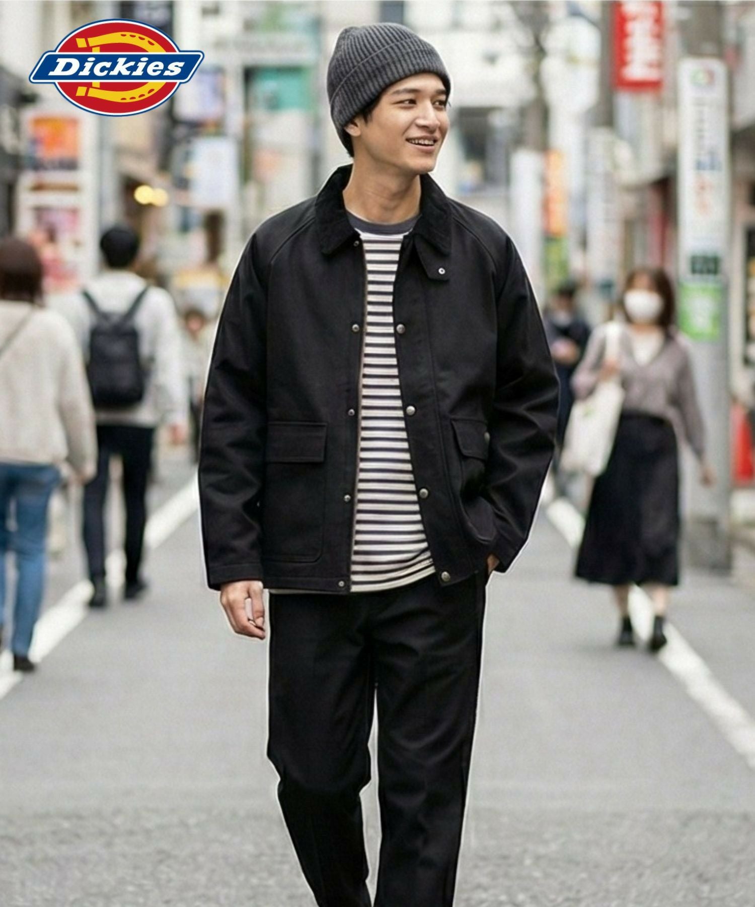 Dickies/ディッキーズ 襟コーデュロイ ダックキャンバス ワークジャケット