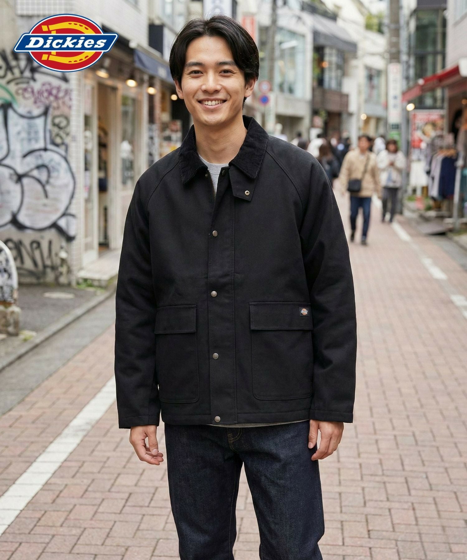 Dickies/ディッキーズ 襟コーデュロイ ダックキャンバス ワークジャケット