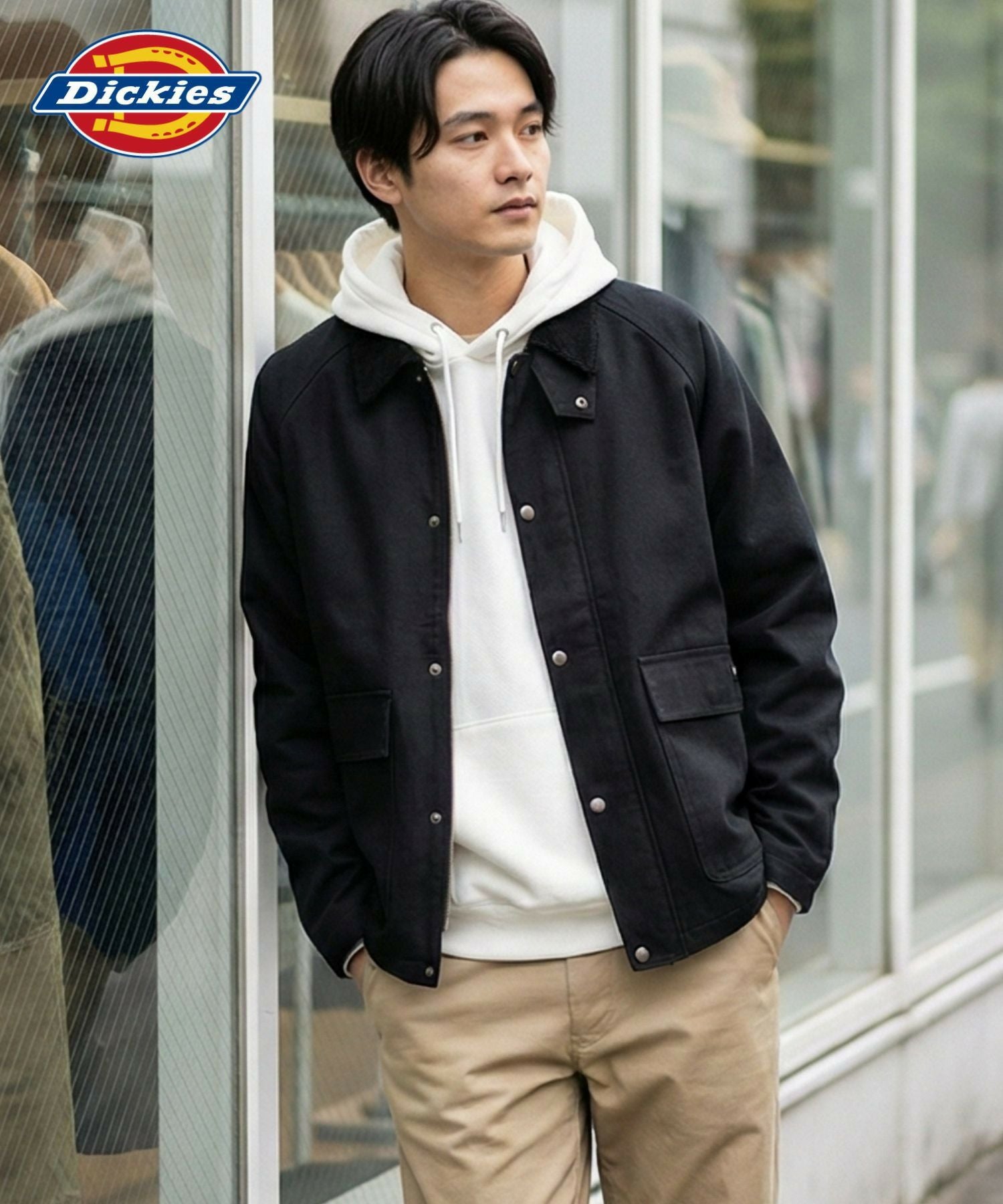 Dickies/ディッキーズ 襟コーデュロイ ダックキャンバス ワークジャケット