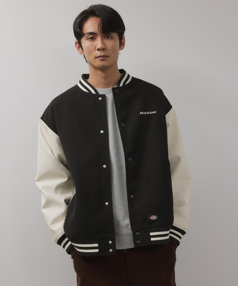 Dickies/ディッキーズ ロゴ刺繍 合成皮革切替 スタジアムジャンパー商品画像-13