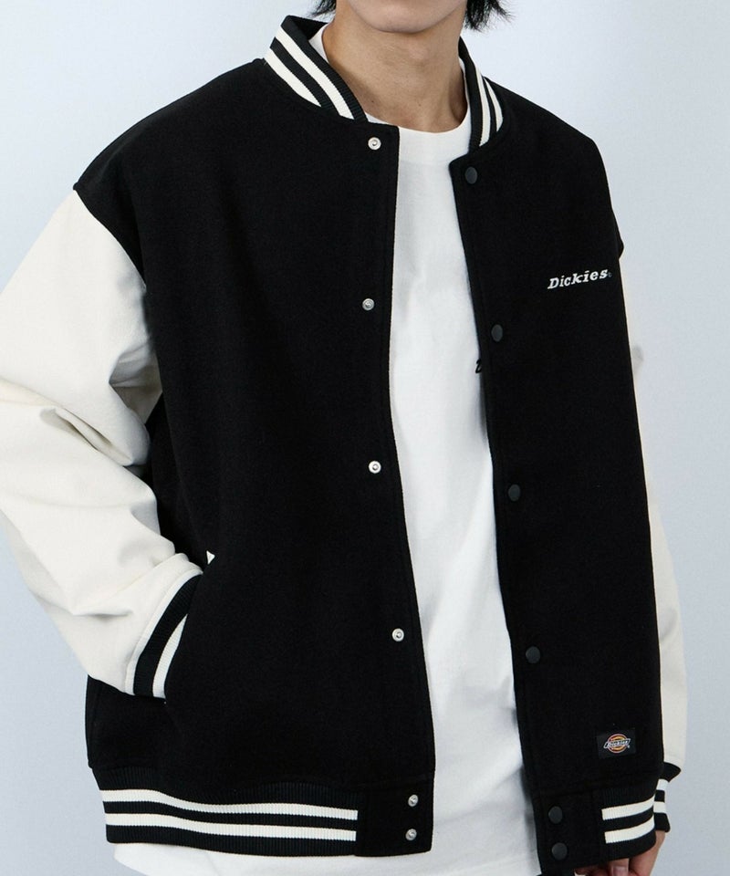Dickies/ディッキーズ ロゴ刺繍 合成皮革切替 スタジアムジャンパー商品画像-15