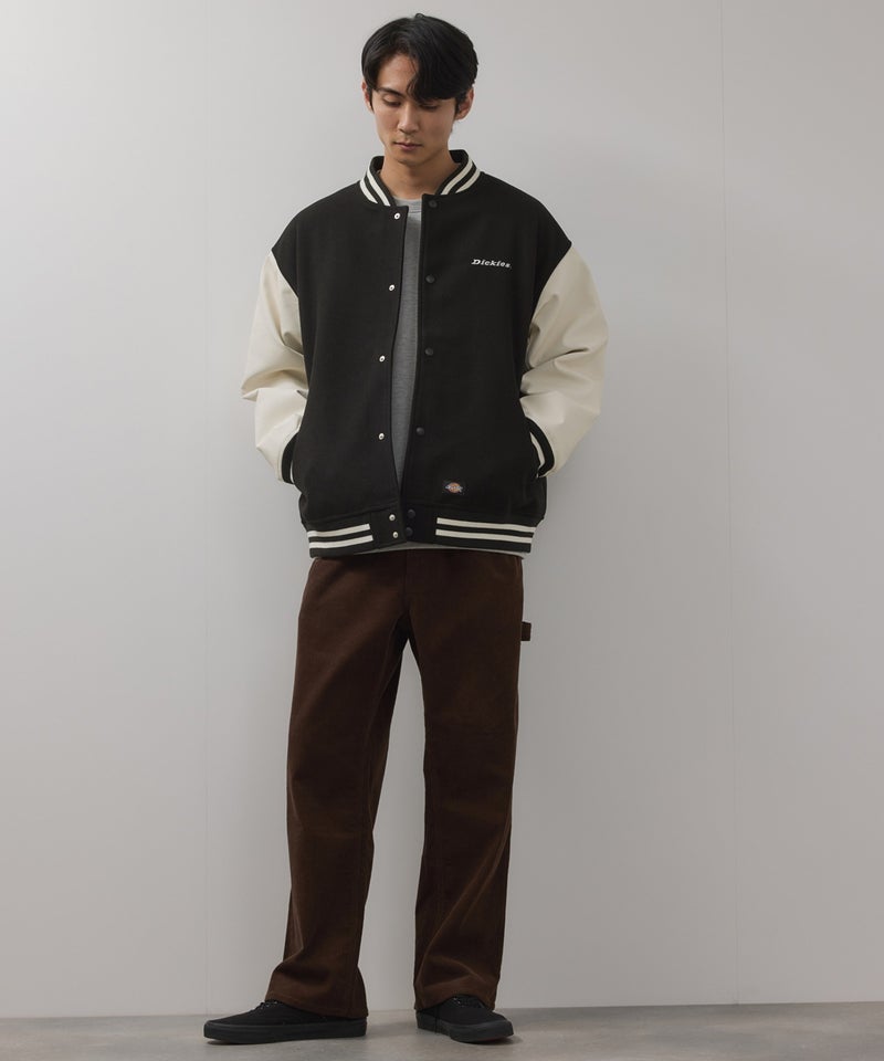 Dickies/ディッキーズ ロゴ刺繍 合成皮革切替 スタジアムジャンパー商品画像-15