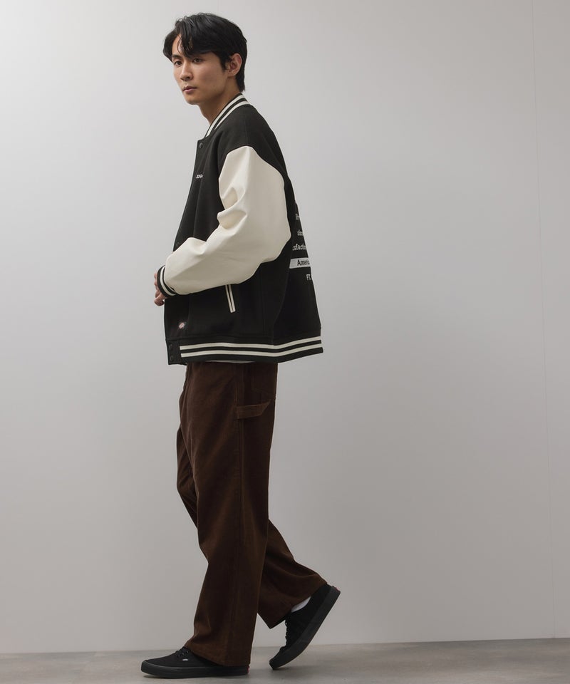 Dickies/ディッキーズ ロゴ刺繍 合成皮革切替 スタジアムジャンパー商品画像-16