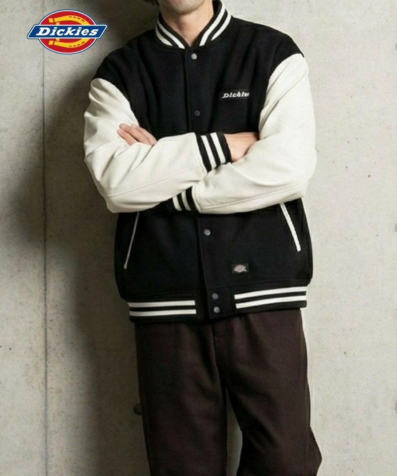 Dickies/ディッキーズ ロゴ刺繍 合成皮革切替 スタジアムジャンパー商品画像-20