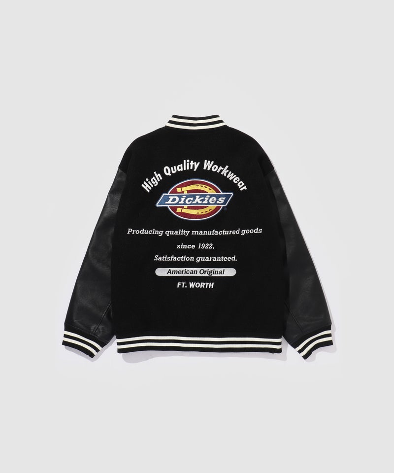 Dickies/ディッキーズ ロゴ刺繍 合成皮革切替 スタジアムジャンパー商品画像-22