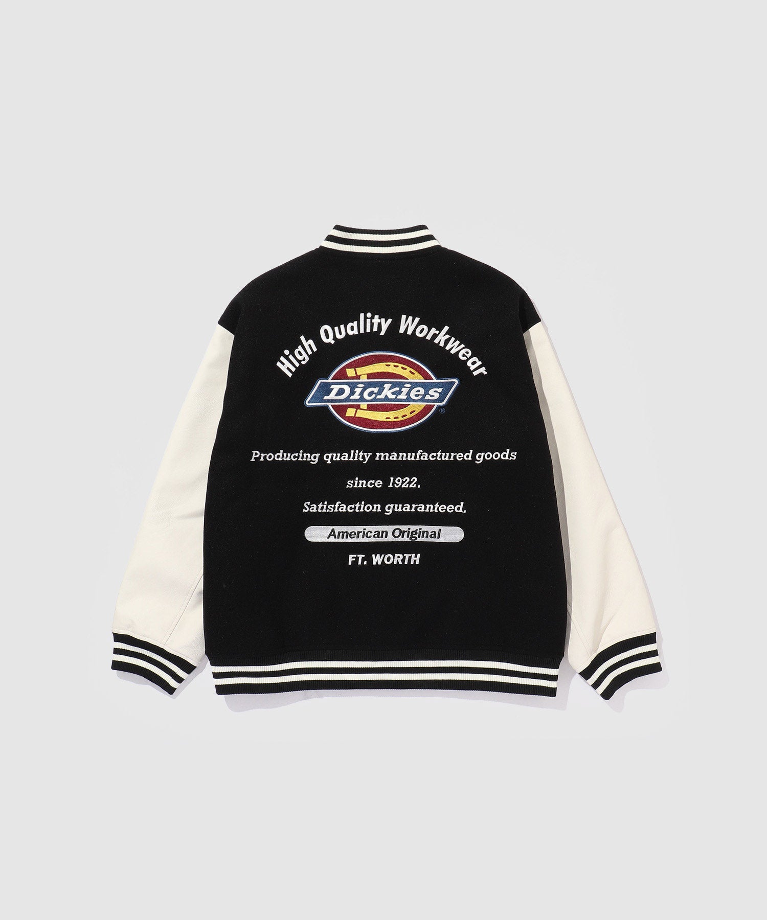 Dickies/ディッキーズ ロゴ刺繍 合成皮革切替 スタジアムジャンパー