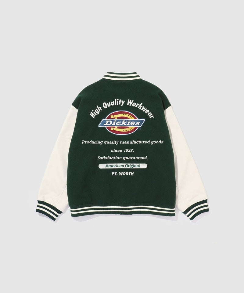 Dickies/ディッキーズ ロゴ刺繍 合成皮革切替 スタジアムジャンパー商品画像-24