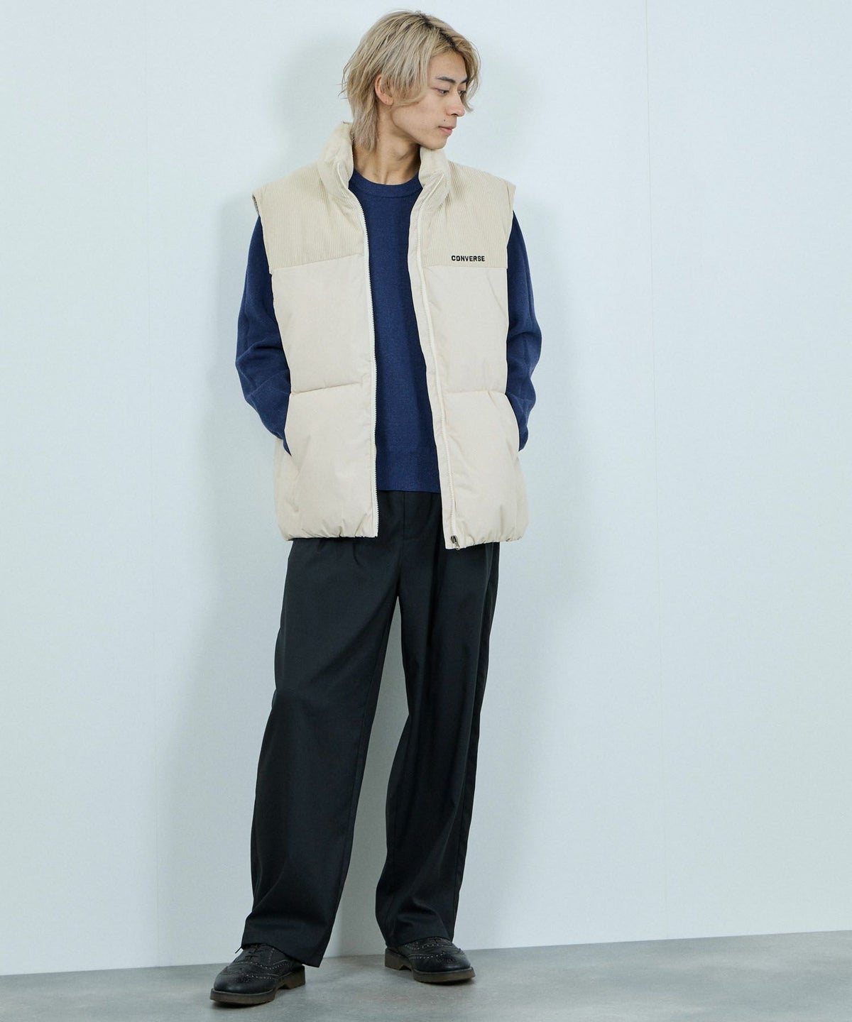 CONVERSE 切替中綿ベスト メンズ