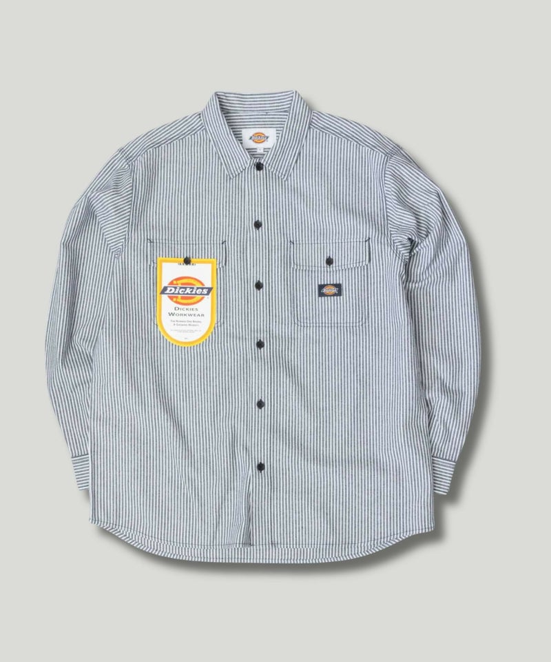 Dickies ヒッコリーストライプ ワークシャツ フラップポケット仕様商品画像-1