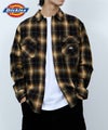 【別注】Dickies 100% Cotton Plaid Work Shirt Long Sleeve Unisex 綿100%チェック柄ワークシャツ ユニセックス メンズ商品サムネイル-3