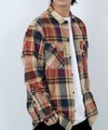 【別注】Dickies 100% Cotton Plaid Work Shirt Long Sleeve Unisex 綿100%チェック柄ワークシャツ ユニセックス メンズ商品サムネイル-23