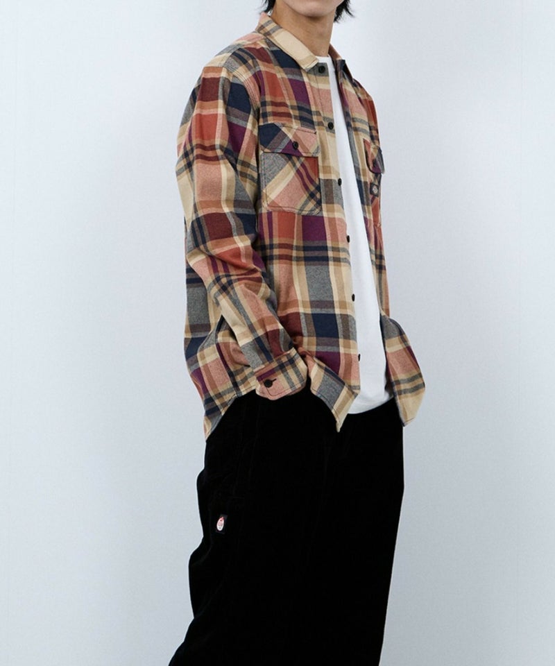 【別注】Dickies 100% Cotton Plaid Work Shirt Long Sleeve Unisex 綿100%チェック柄ワークシャツ ユニセックス メンズ商品画像-25