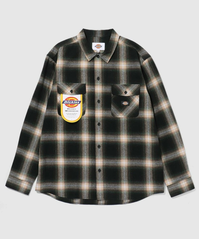 【別注】Dickies 100% Cotton Plaid Work Shirt Long Sleeve Unisex 綿100%チェック柄ワークシャツ ユニセックス メンズ商品画像-26