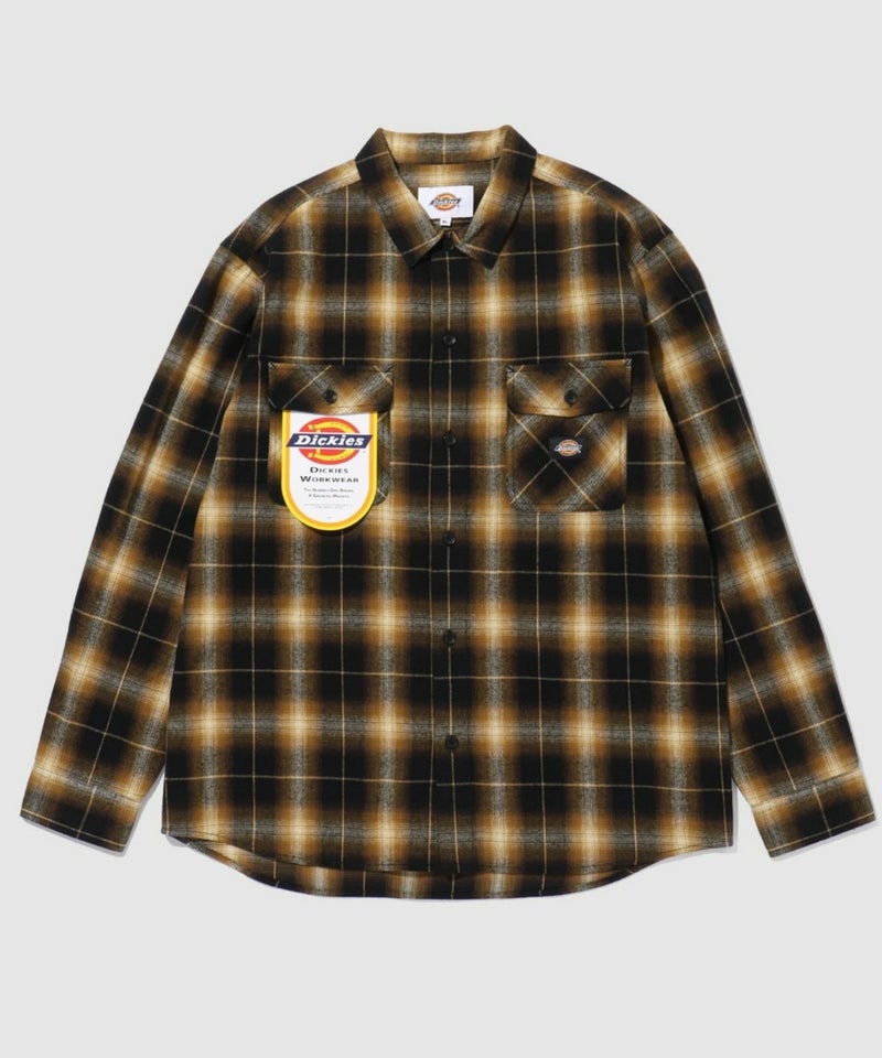 【別注】Dickies 100% Cotton Plaid Work Shirt Long Sleeve Unisex 綿100%チェック柄ワークシャツ ユニセックス メンズ商品画像-28