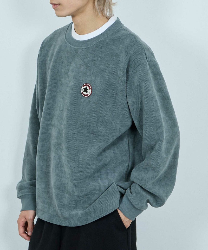 CONVERSE リブ裏ボアトレーナー メンズ商品画像-1