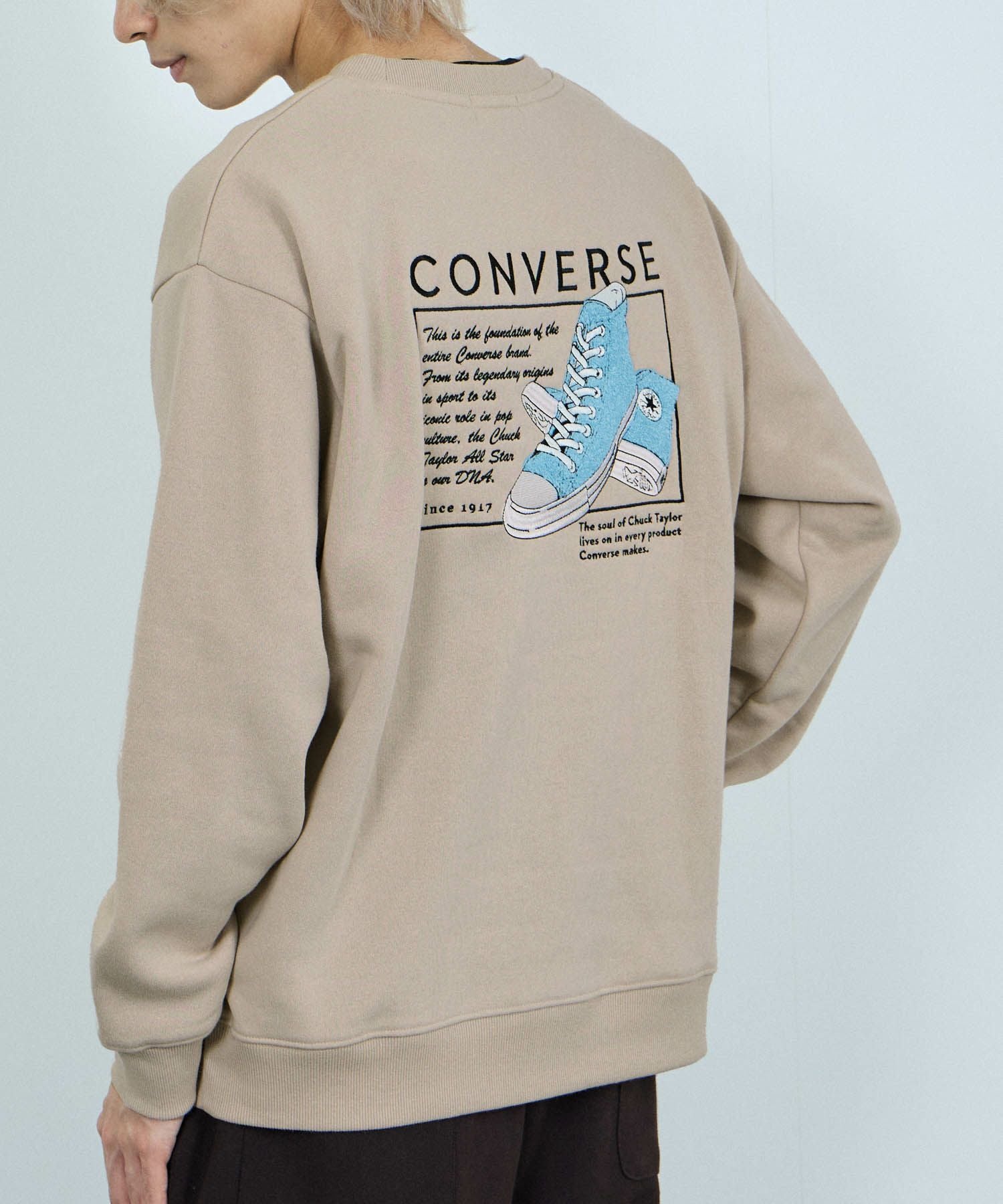 CONVERSE バックサガラ刺繍スウェット メンズ