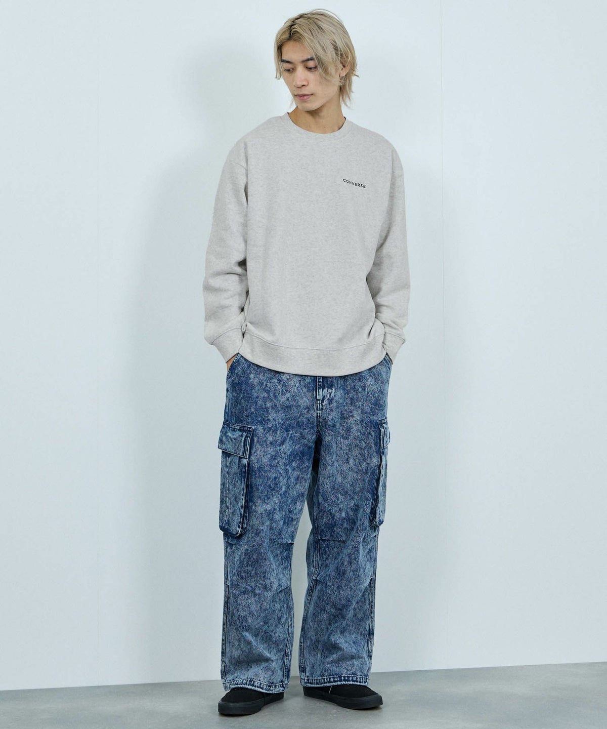 CONVERSE バックサガラ刺繍スウェット メンズ