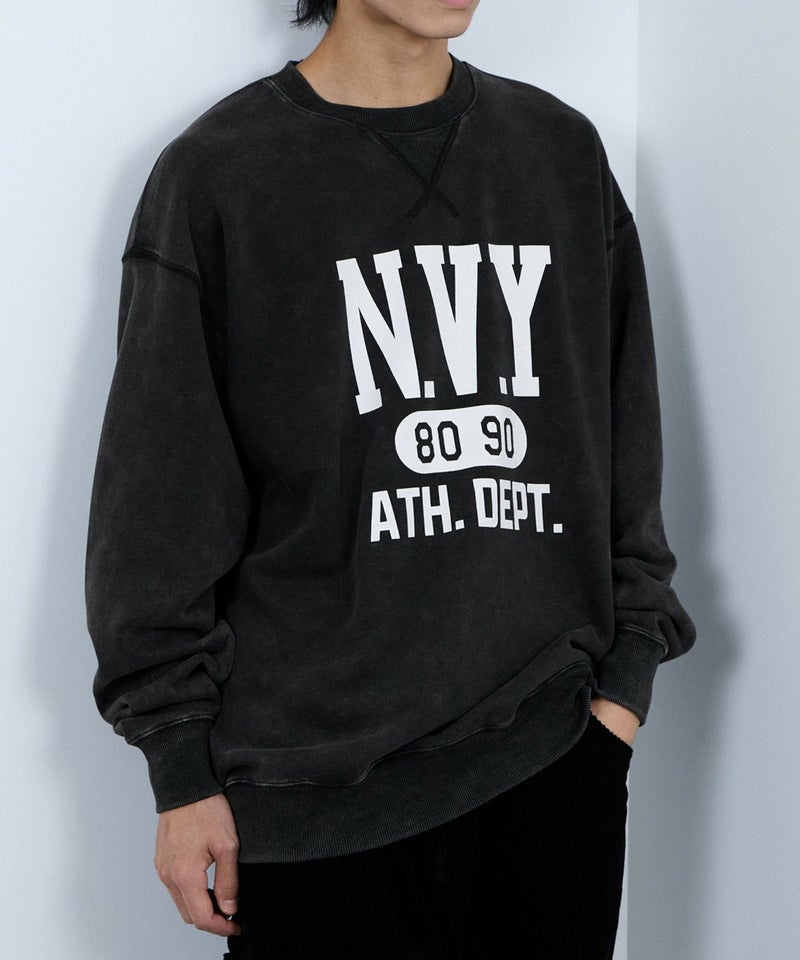 NAVY  ウォッシュバルーントレーナー メンズ商品画像-3