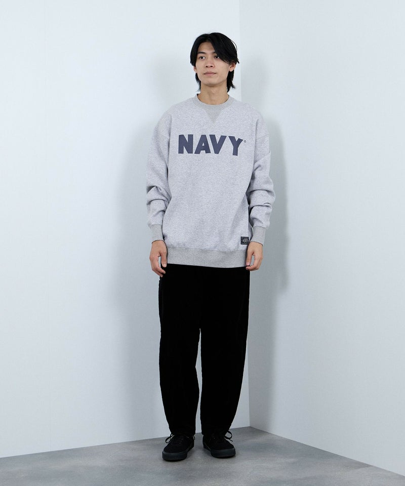 NAVY ウォッシュバルーントレーナー メンズ商品画像-12