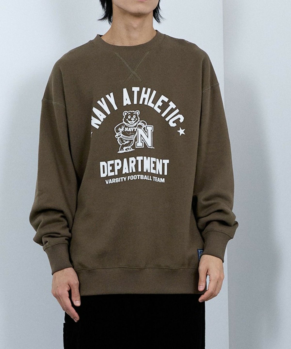 NAVY ウォッシュバルーントレーナー メンズ