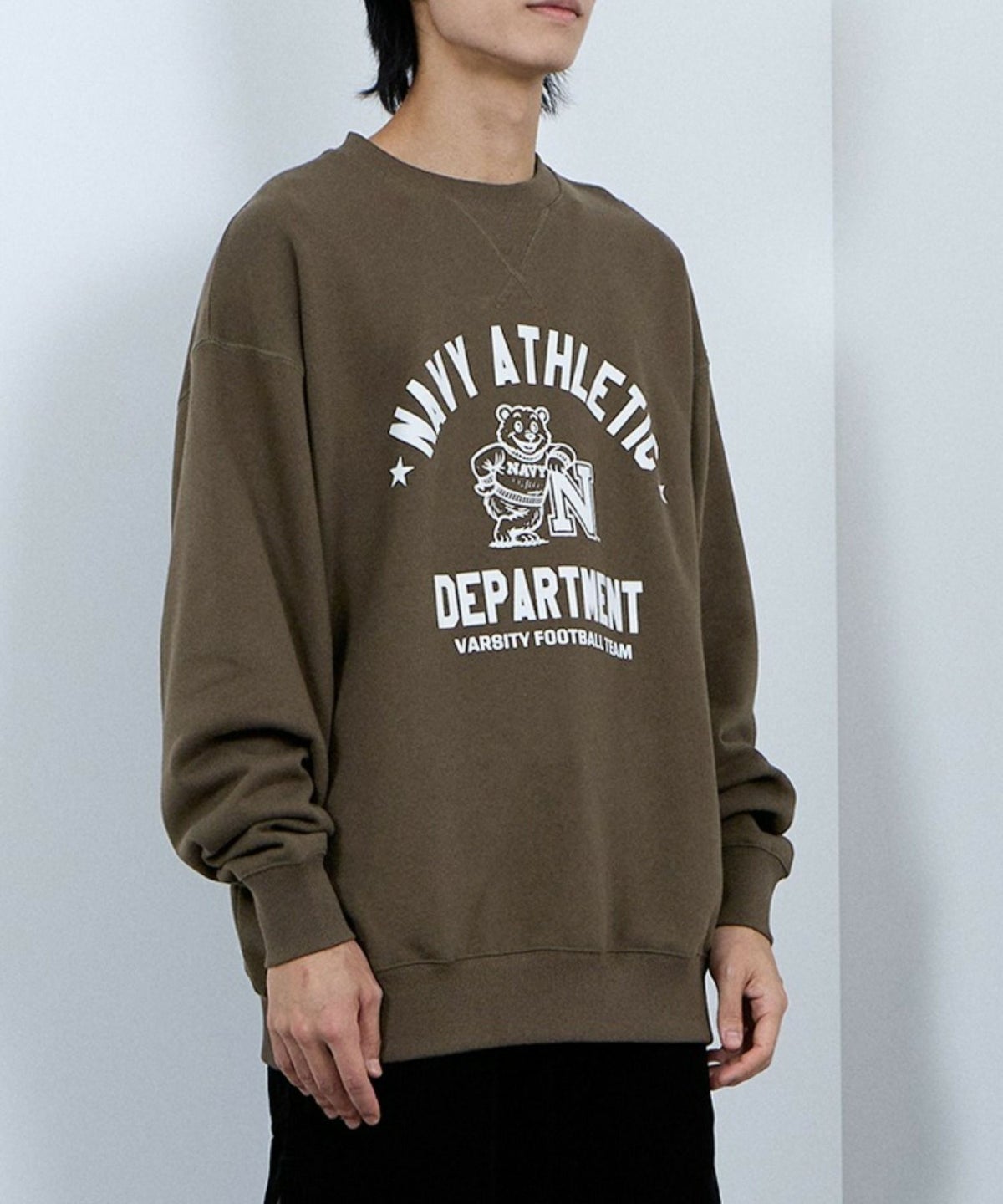 NAVY ウォッシュバルーントレーナー メンズ