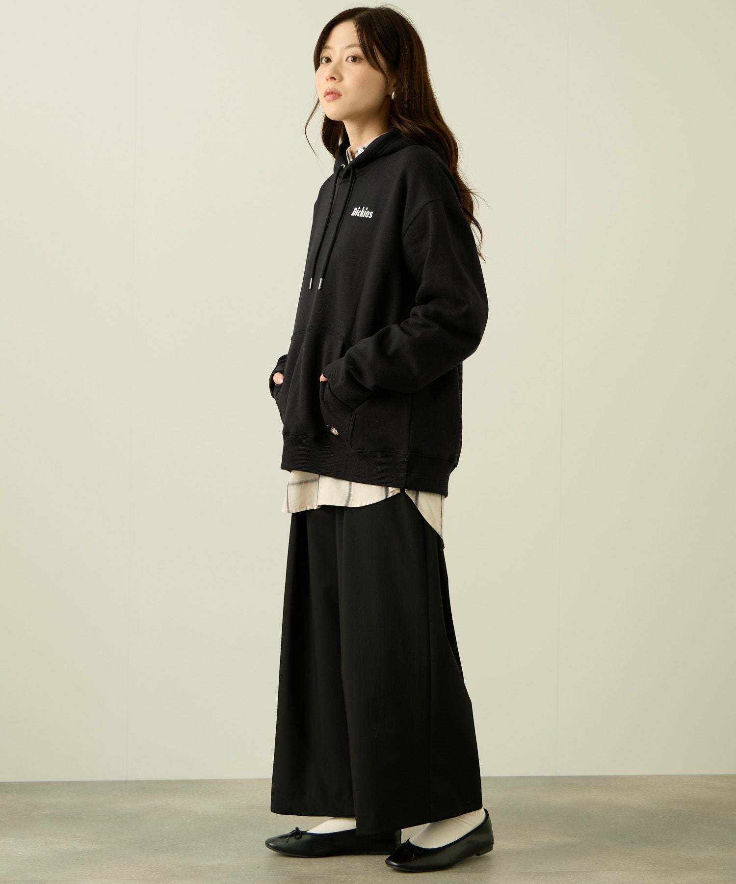 GDC×hysteric ブラックパーカー 裏起毛XL CROSS & STITCH 【NEW】パーカー 無地 パーカ 大きいサイズ 暖かい 裏